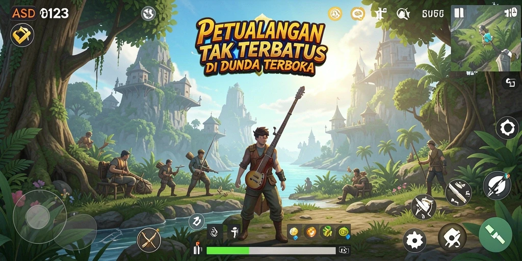 Tangkapan layar dari gameplay <strong>ASD123</strong> yang menampilkan petualangan di dunia terbuka.