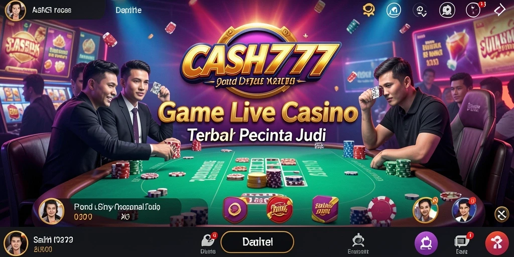 Screenshot gameplay Live Casino CASH777 menampilkan dealer profesional dan suasana yang hidup.