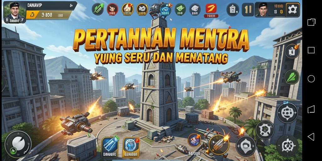 Tampilan menarik dari gameplay DANAVIP yang menegangkan.