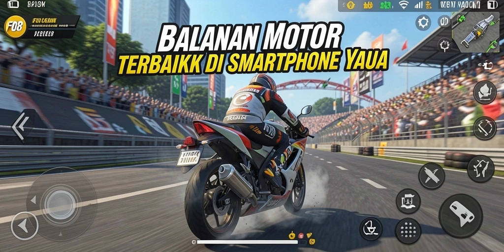 Tangkapan layar gameplay motor balap yang mendebarkan di FO8.