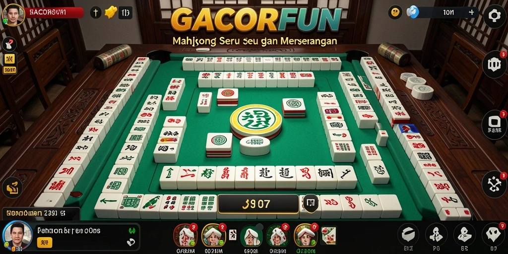 Tampilan gameplay seru GACORFUN dengan ubin Mahjong yang menawan.
