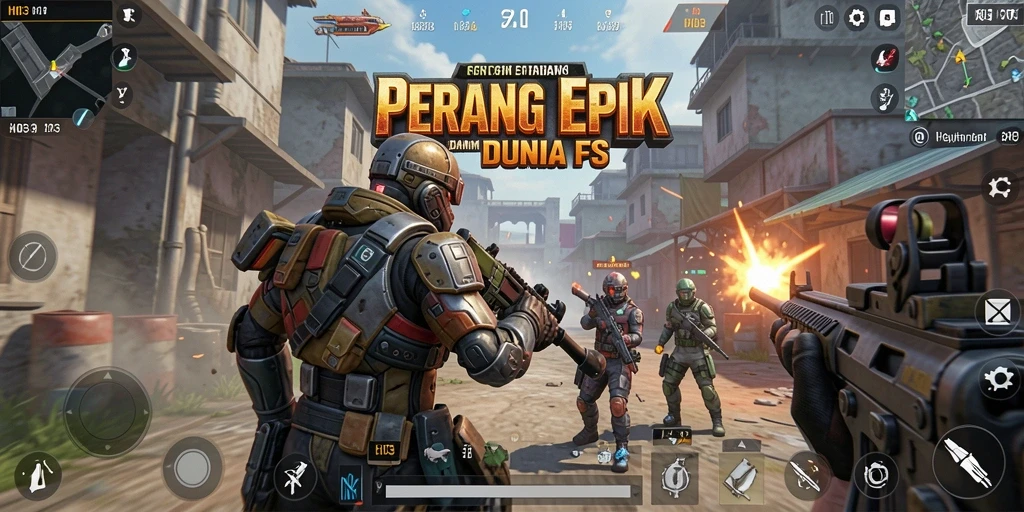 Tampilan gameplay mendebarkan dari H03 dengan aksi tembak-menembak yang intens.