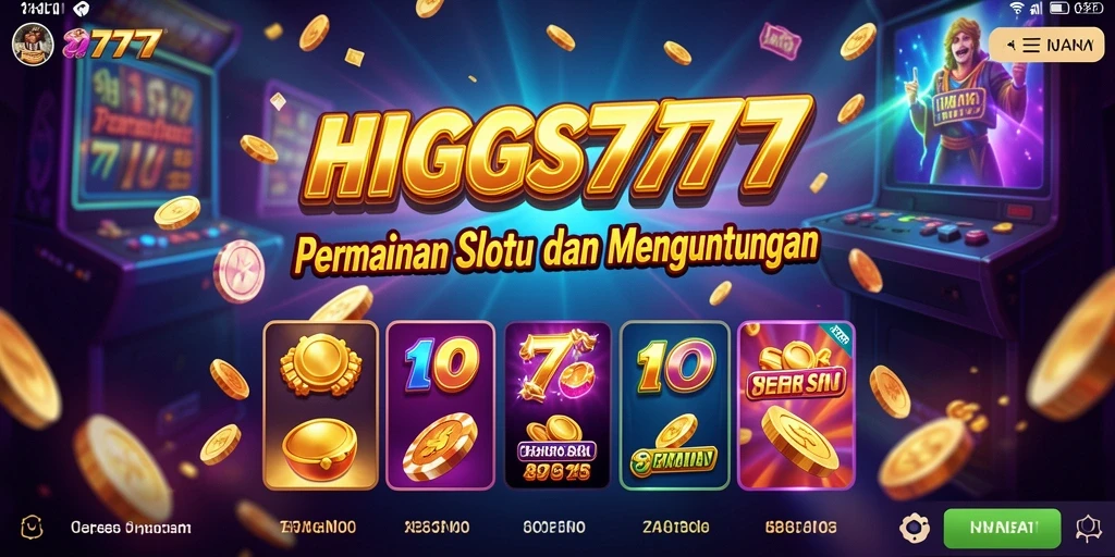 Screenshot HIGGS777 menampilkan gameplay memukau dengan mesin slot yang berwarna-warni.
