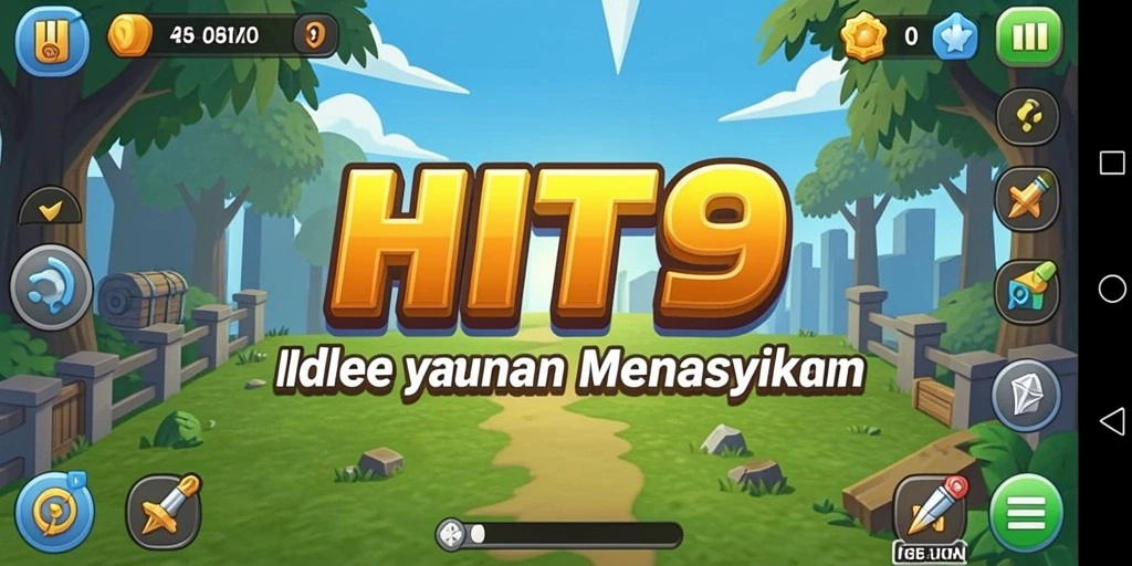 Tangkapan layar utama HIT9 menunjukkan gameplay Idle yang menarik.