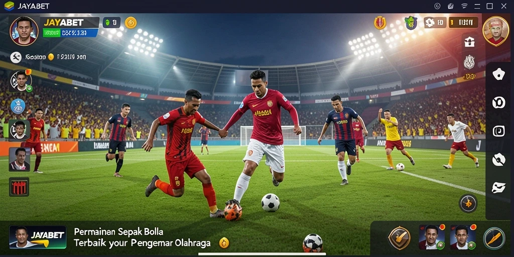Tampilan gameplay sepak bola yang seru di JAYABET.