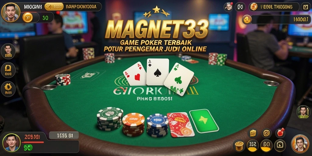 Tampilan gameplay Poker yang seru di MAGNET33.
