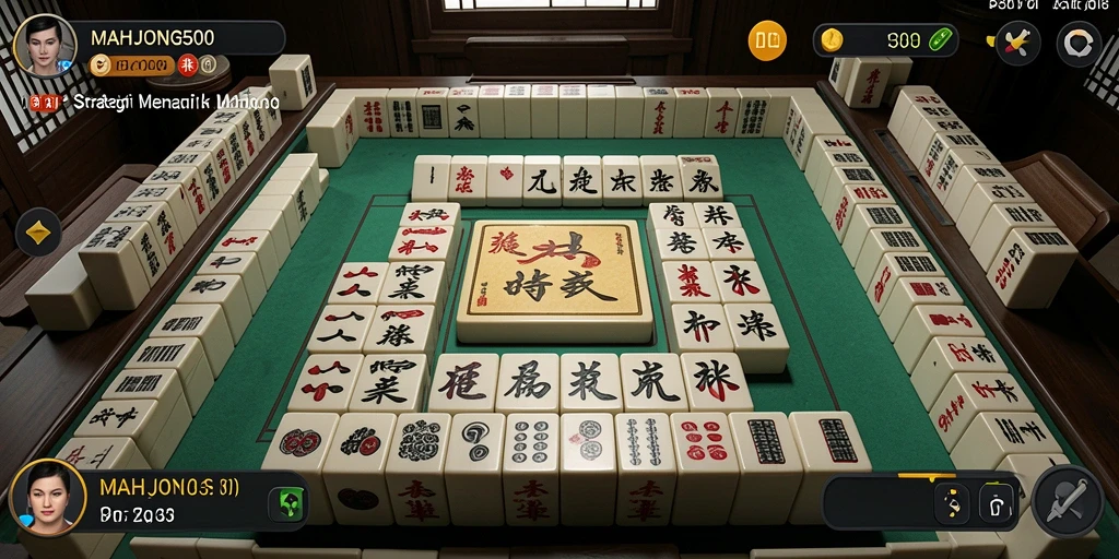 Tampilan gameplay menarik dari MAHJONG500 yang menantang.