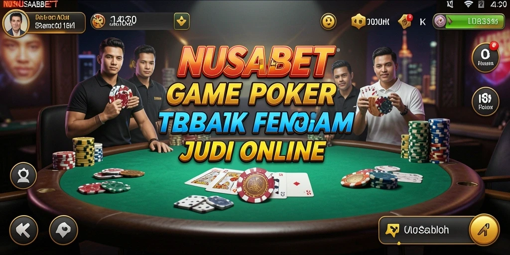 Screenshot NUSABET menampilkan keseruan permainan poker yang menarik.