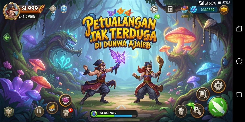 Tangkapan layar game SL999 menampilkan petualangan seru penuh warna dan tantangan.