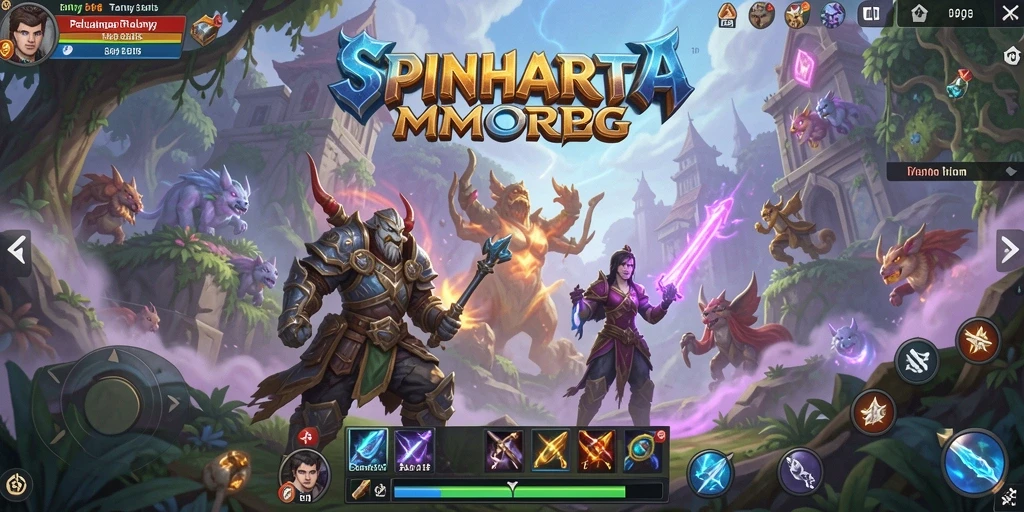 Screenshot gameplay SPINHARTA menunjukkan petualangan mendebarkan dalam dunia MMORPG.