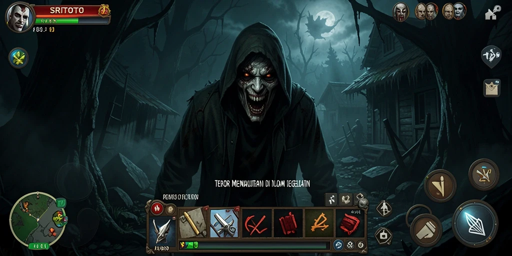 Gameplay menegangkan SRITOTO dengan atmosfer horror yang mencekam.