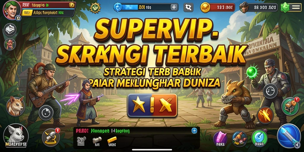 Gameplay mendebarkan dalam game strategi SUPERVIP.
